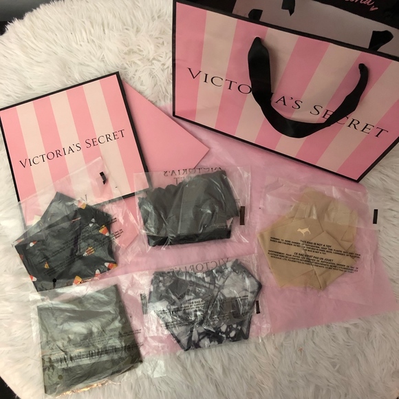 Victoria Secret Pink Candy Corn, PLUS 4 other Pairs of Panties. Small & Medium - Picture 7 of 8